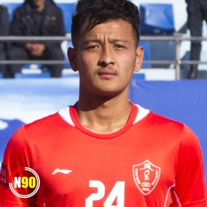 Football player Manish Poudel