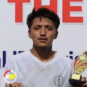 Football player Bikash Lama